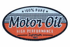 Motor Oil woven patches