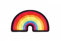 Rainbow woven badge