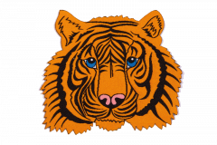 Tiger woven badge