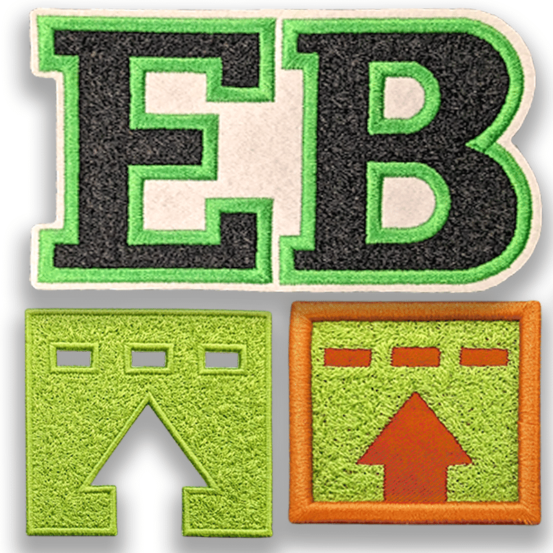 Custom Faux Chenille Badges with Unique Textures and Colors