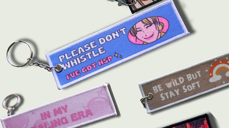 custom printed sublimation keyrings, custom printed keyrings, keychains