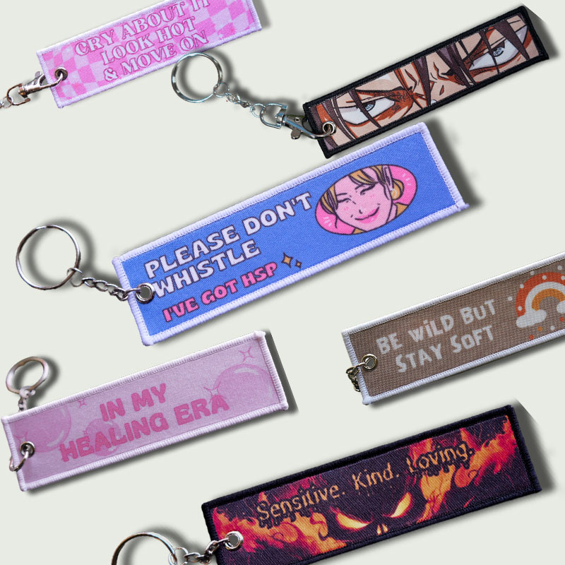 custom printed sublimation keyrings, custom printed keyrings, keychains