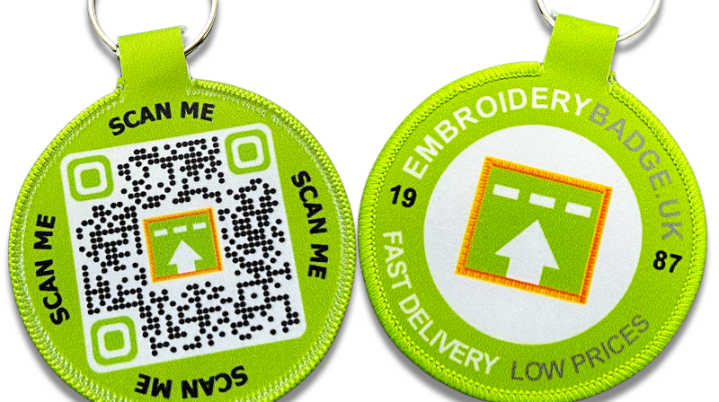Personalized printed keychain with company logo