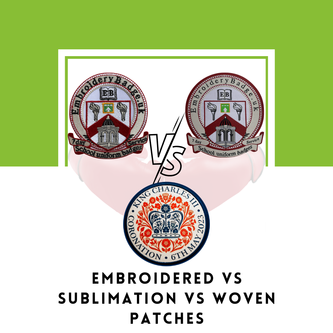 Embroidered vs Sublimation vs Woven Patches Embroidery Badge