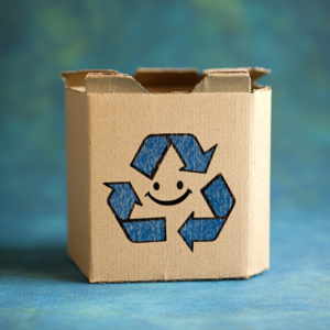 A happy recycle bin not filled up with school blazers 