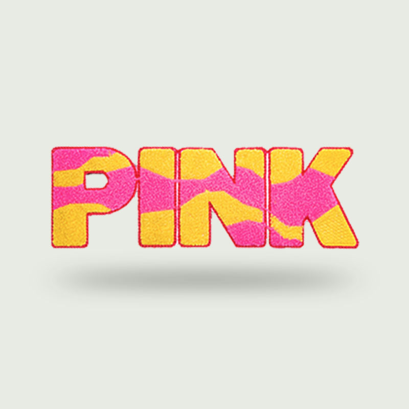 Pink-chenille-badge-towel-effect-badges-varsity-badges-embroidery-badge-uk Badge Comparison, woven vs embroidered badges, chenille badges, faux leather badges, combination badges, 3D puff badges, sublimation badges, custom embroidered badges, badge types guide, how to choose custom badges